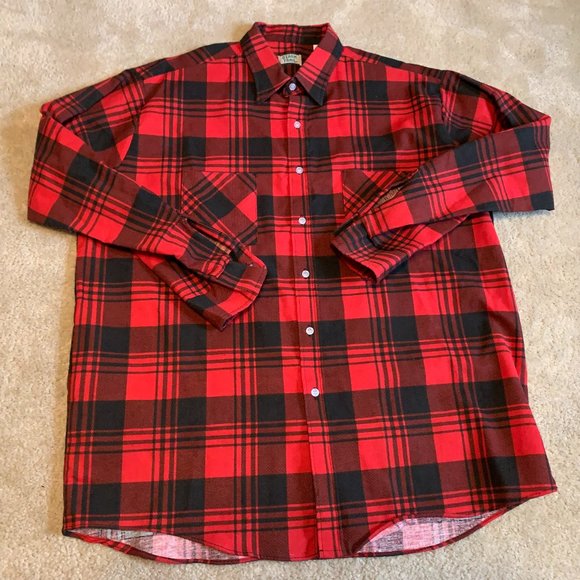 Ozark Trail Other - Men's Ozark Trail Red Plaid 100% Cotton Long Sleeve Button Down Shirt XL